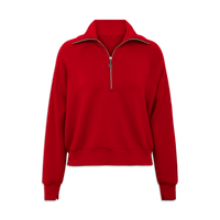 SPANX AirEssentials® Half Zip with Centennial Zipper Pull in SPANX® Red