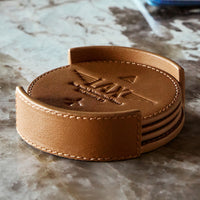 Leather Coaster Set - Set of 4