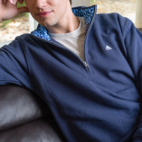 Quarter Zip with Widget Patterned Collar