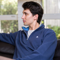 Quarter Zip with Widget Patterned Collar