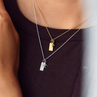 Boston BOS Mini Tag Charm Necklace