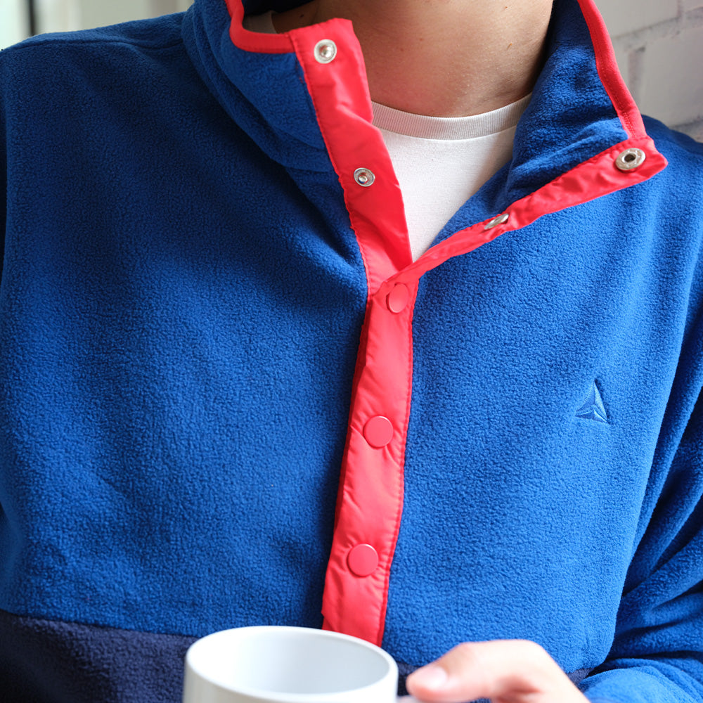 Colorblock Snap Fleece Pullover