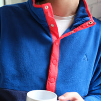 Colorblock Snap Fleece Pullover