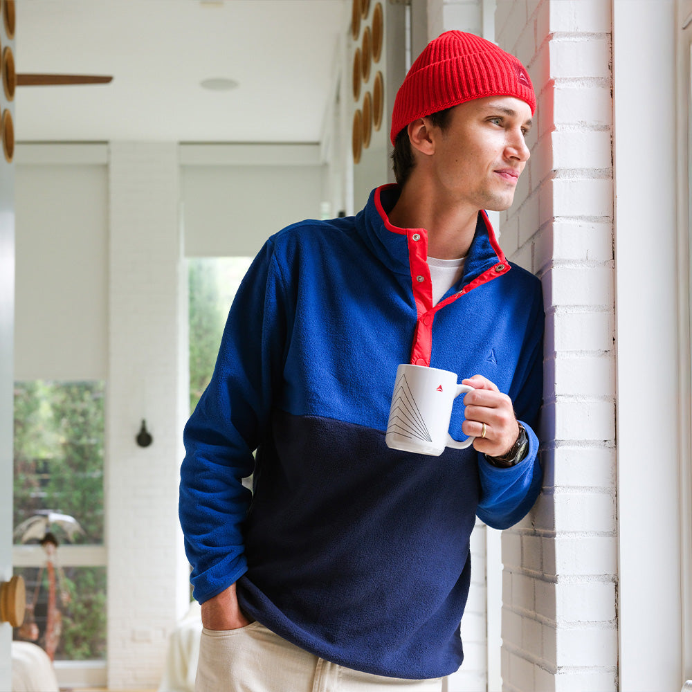 Colorblock Snap Fleece Pullover