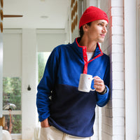 Colorblock Snap Fleece Pullover