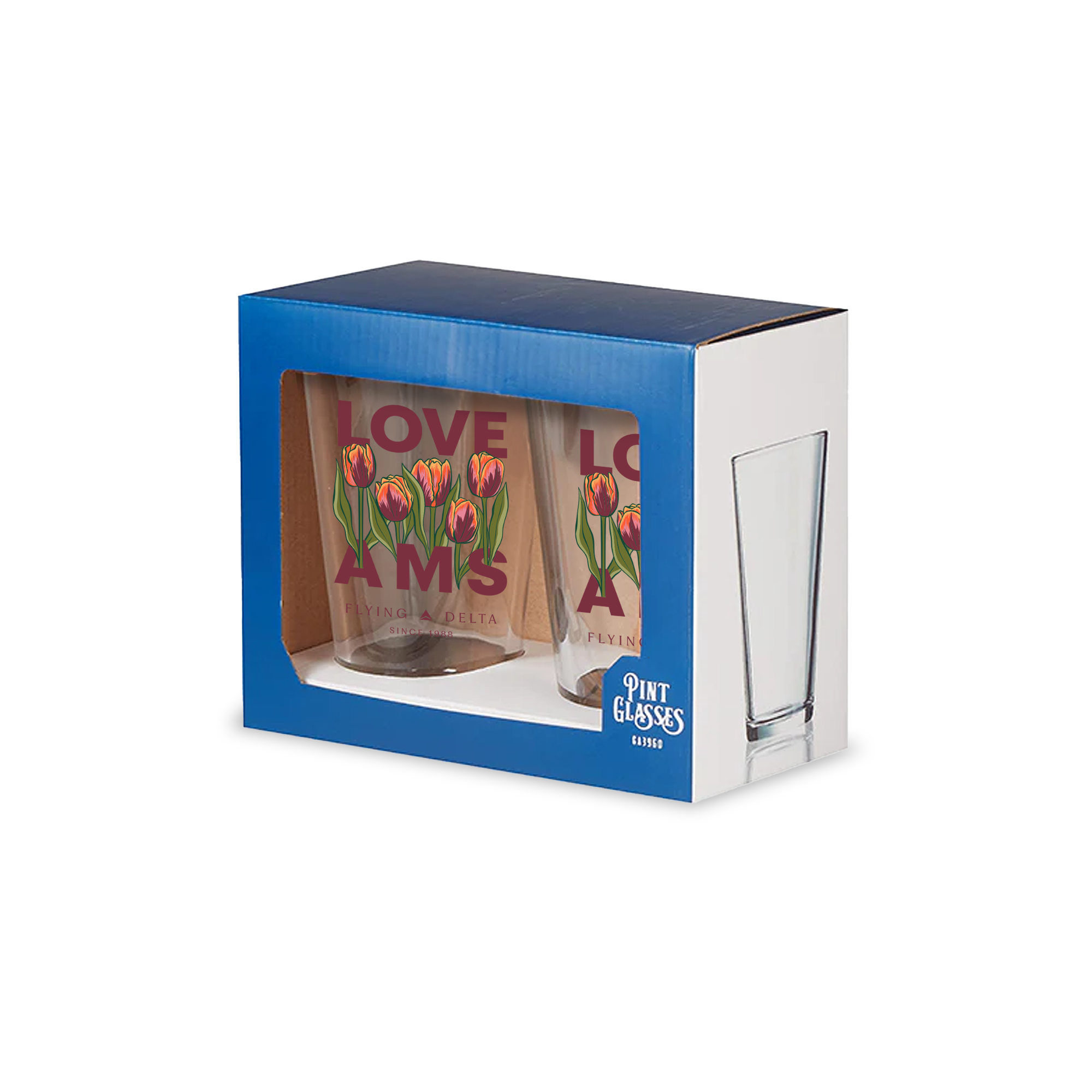 Hub Love AMS Pint Glasses - Set of 2