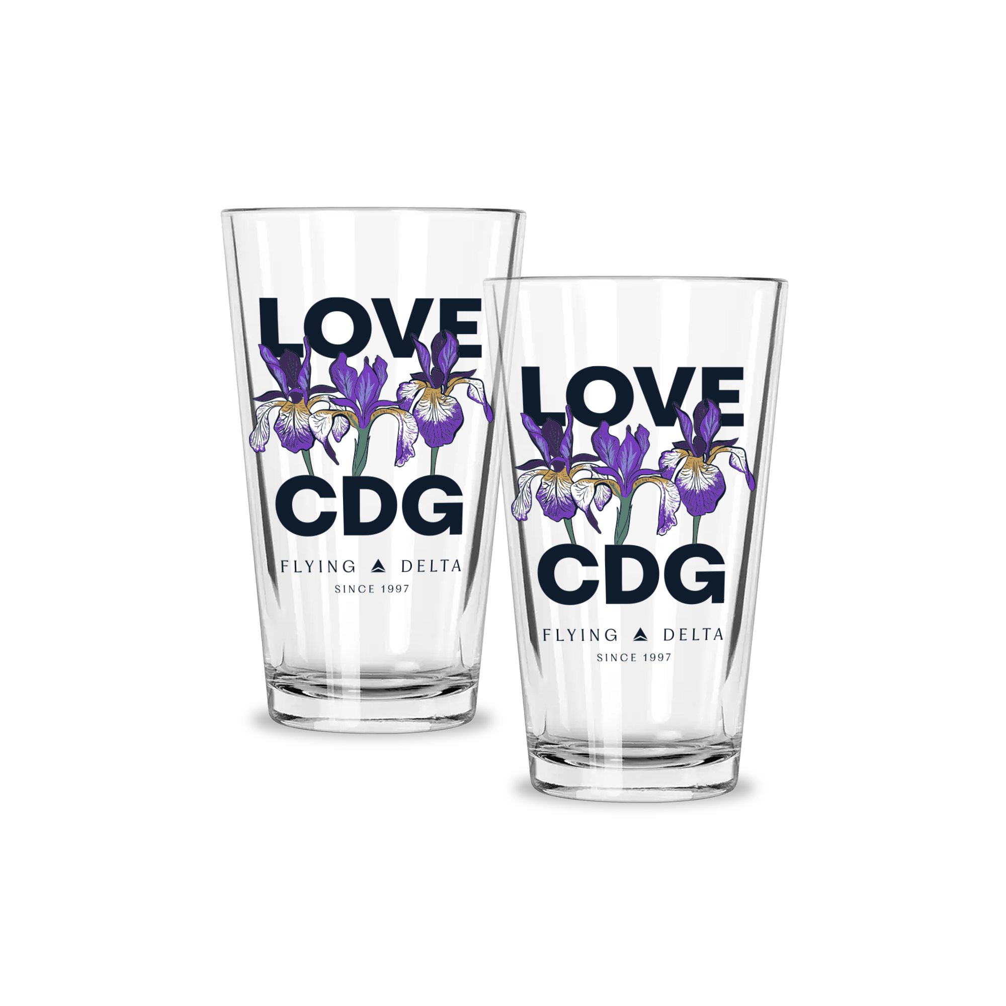 Hub Love CDG Pint Glasses - Set of 2