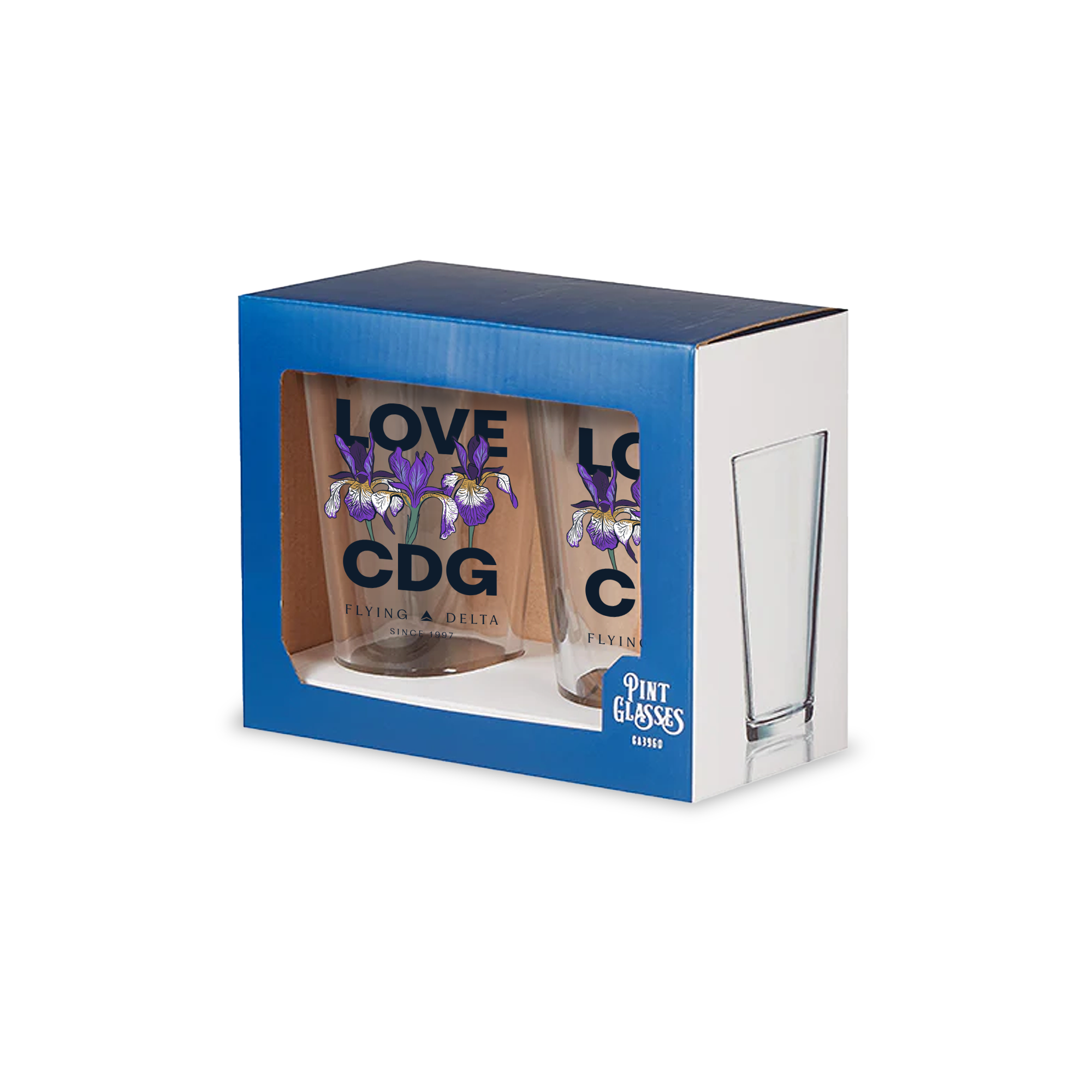 Hub Love CDG Pint Glasses - Set of 2