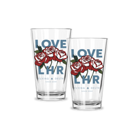 Hub Love LHR Pint Glasses - Set of 2