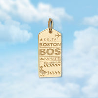 Boston BOS Luggage Tag Charm