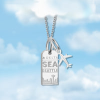 Mini Luggage Tag Charm Necklaces
