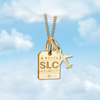 Mini Luggage Tag Charm Necklaces