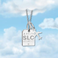 Mini Luggage Tag Charm Necklaces