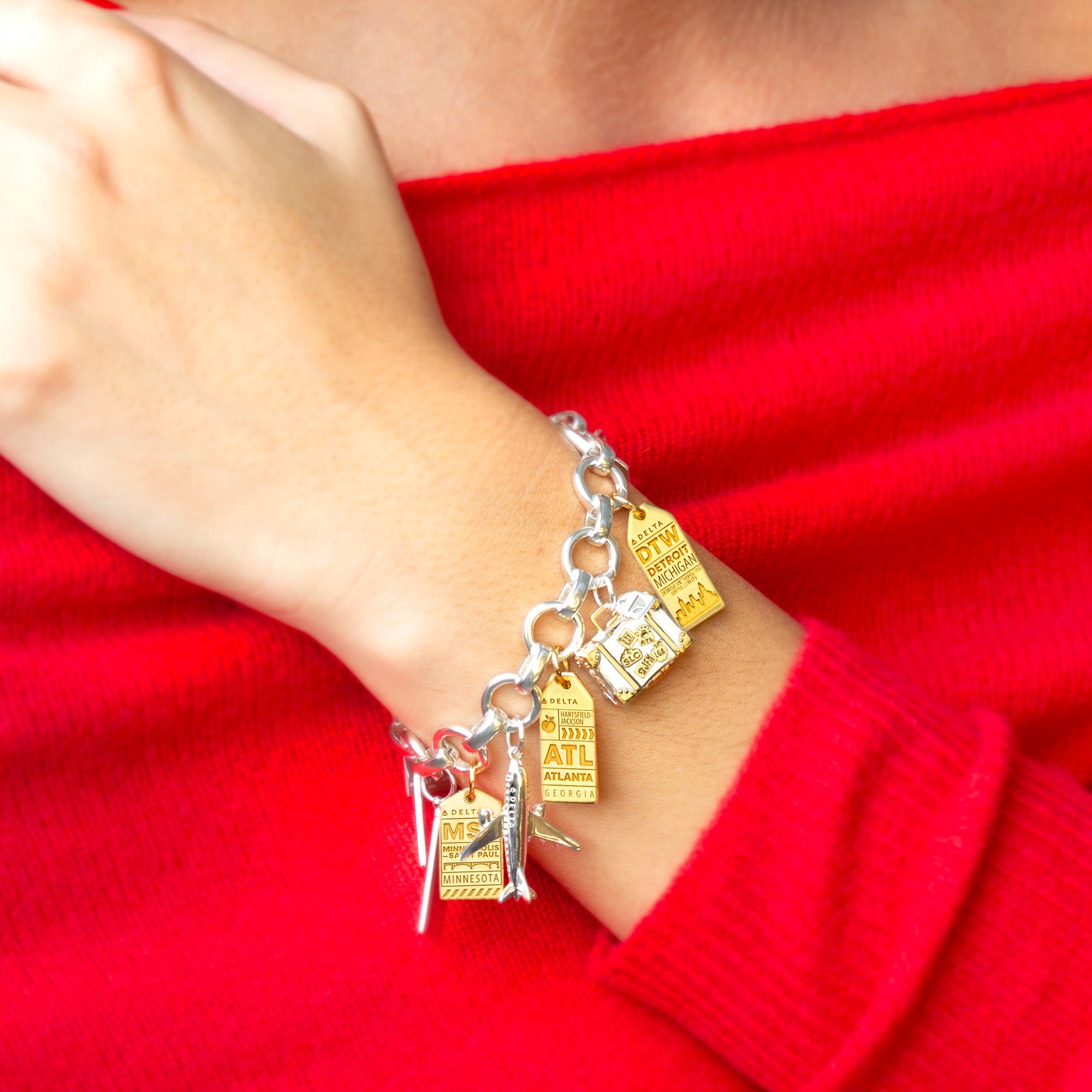 Delta Vintage Suitcase Charm