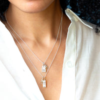 New York JFK Mini Tag Charm Necklace